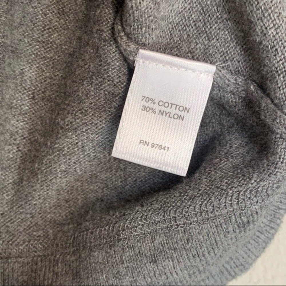 J. Jill Gray Cotton Pullover Minimalist Knit Sweater Women’s Size Small Petite - Picture 5 of 5